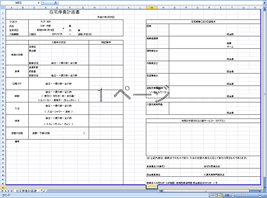 在宅療養計画書
